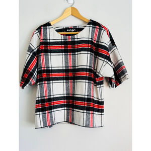 Lord & Taylor Womens 424 FIFTH Plaid Heritage 
Top Size M Old Money Elegant